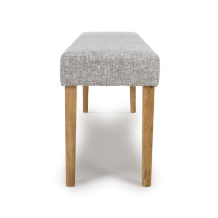 Flair Durham Large Backless Grey Weave Bench