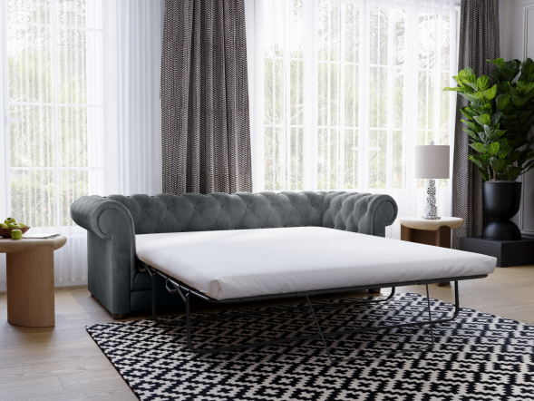 Flair Ralph 3 Seater Velvet Sofa Bed