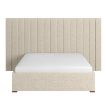 Flair Rosita Hotel Bed with Wide Panelled Headboard Cream