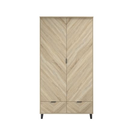 LPD Stockholm Chevron 2 Door Wardrobe