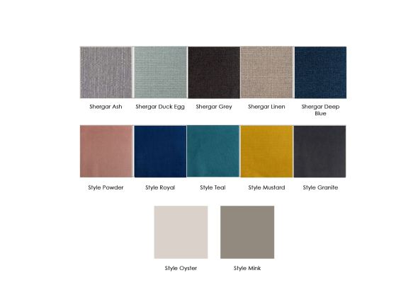 Sweet Dreams Pulse Fabric Ottoman Storage Box available in 12 fabrics Padded seat tab opening Made in the UK