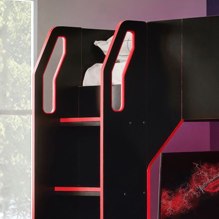 Recoil Boss Pod Small Double Gaming Highsleeper Bed with Desk and Storage
