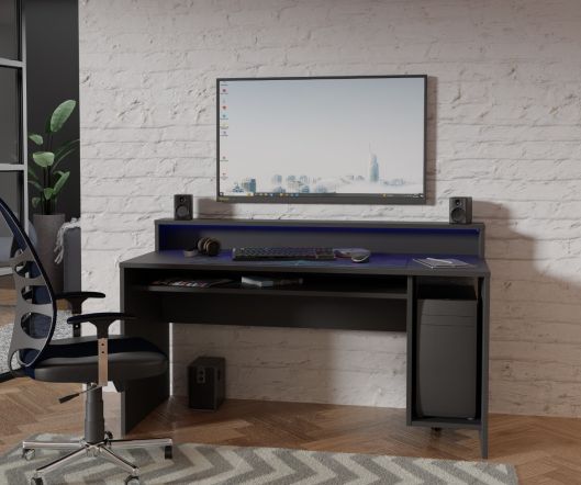 Flair Power Y LED Gaming Desk Black
