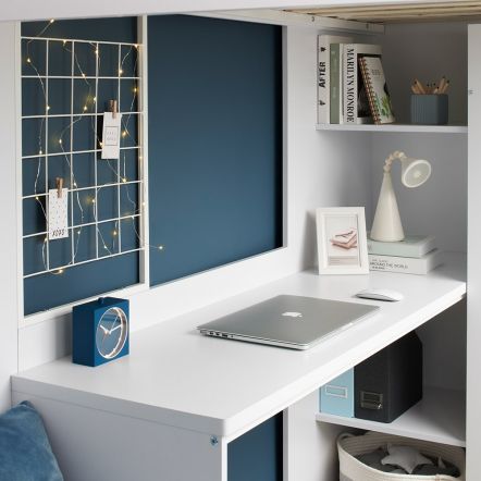 Flair Harry High Sleeper Bed with Desk, Wardrobe and Storage