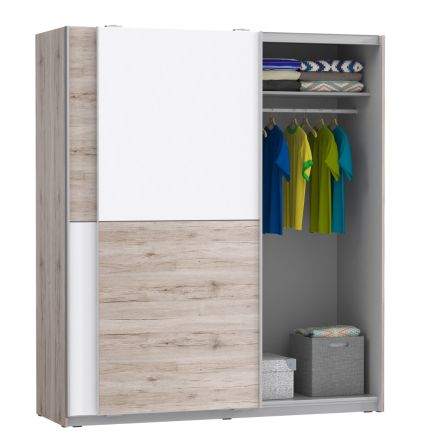Flair Freddie Sliding Wardrobe Sand Oak/White