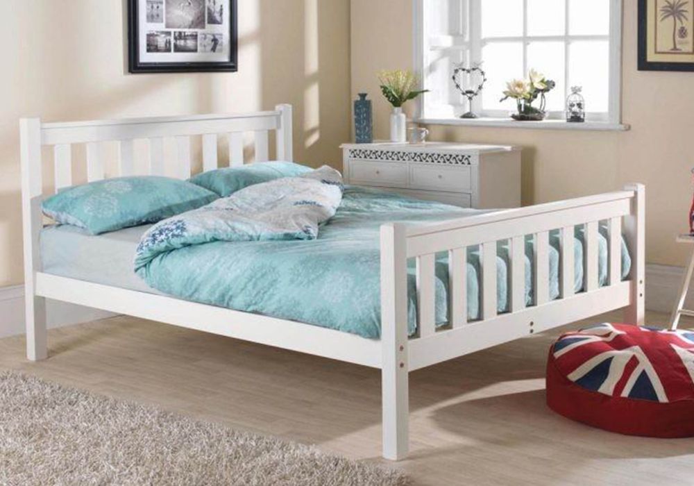 Friendship Mills White Shaker High Foot End Bed Frame