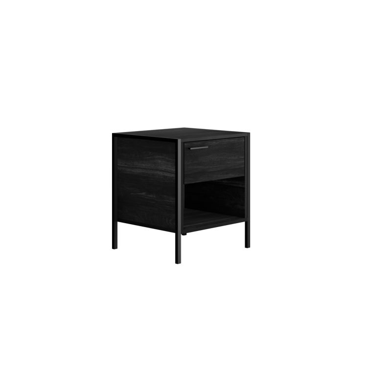 LPD Hoxton Black Bedside Cabinet