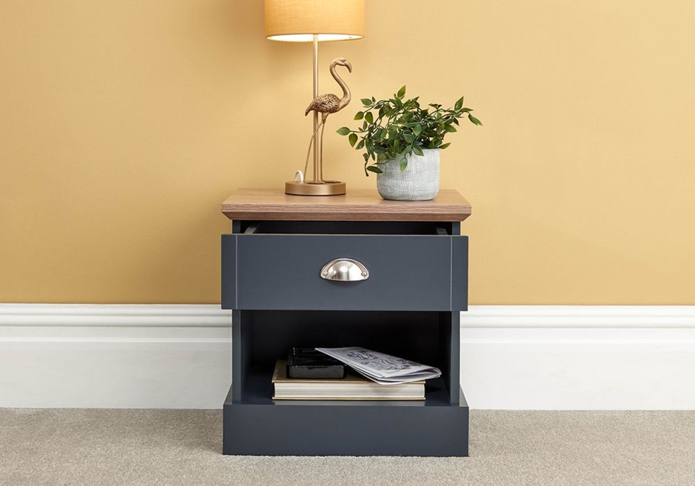GFW Kendal 1 Drawer Bedside Table
