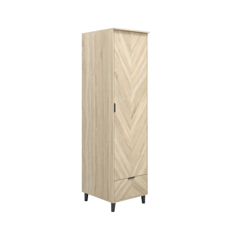 LPD Stockholm Chevron 1 Door Wardrobe