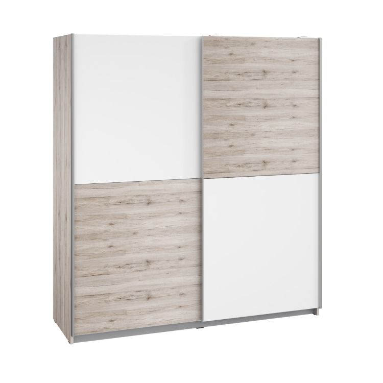 Flair Freddie Sliding Wardrobe Sand Oak/White