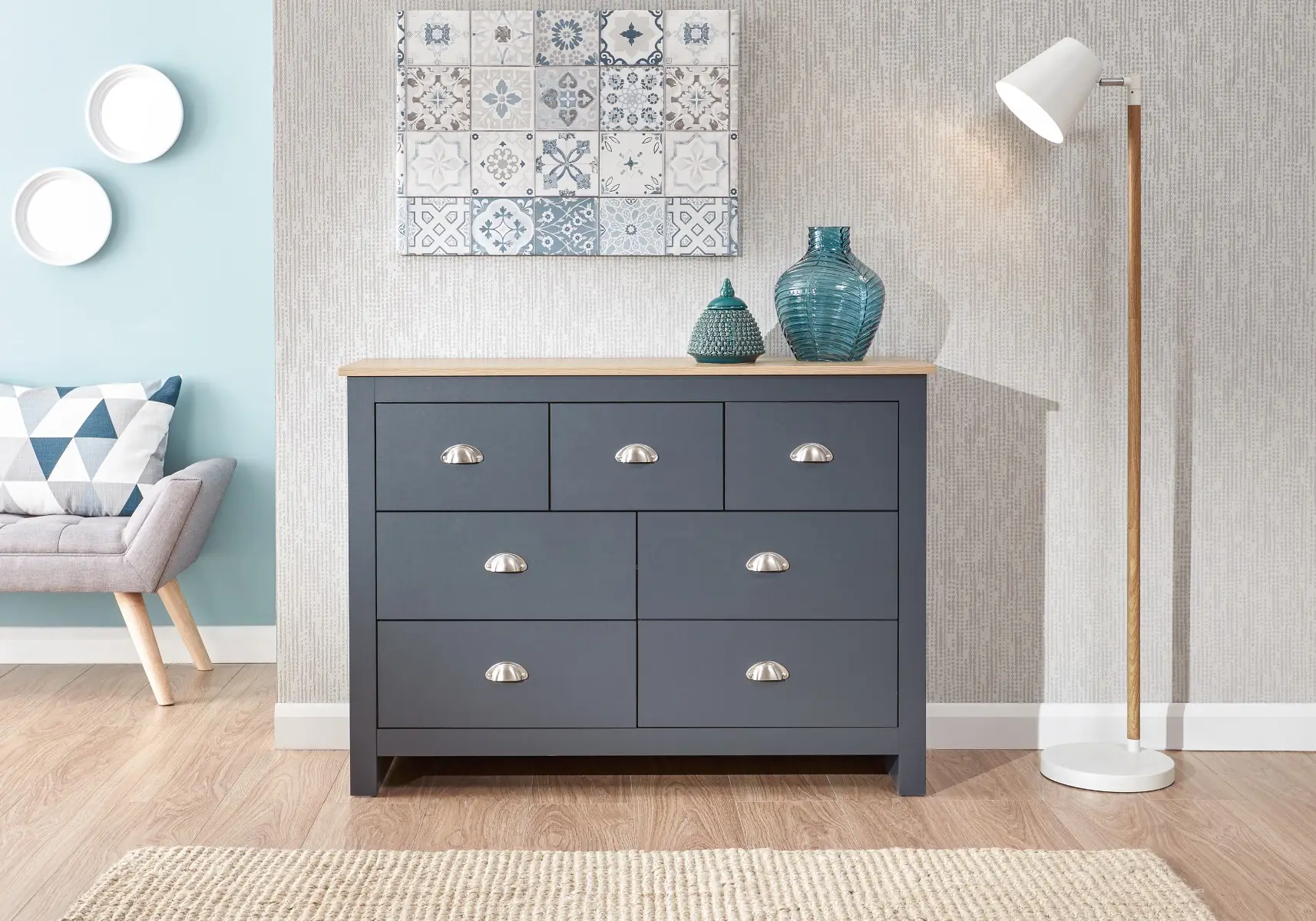 grey chest of drawers