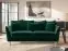 Solace+Co Avery 3 Seater Scatter Cushion Back Sofa Bottle Green Velvet