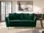 Solace+Co Avery 2 Seater Scatter Back Cushion Sofa Bottle Green Velvet