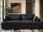 Solace+Co Drew 3 Seater Sofa Charcoal Chenille