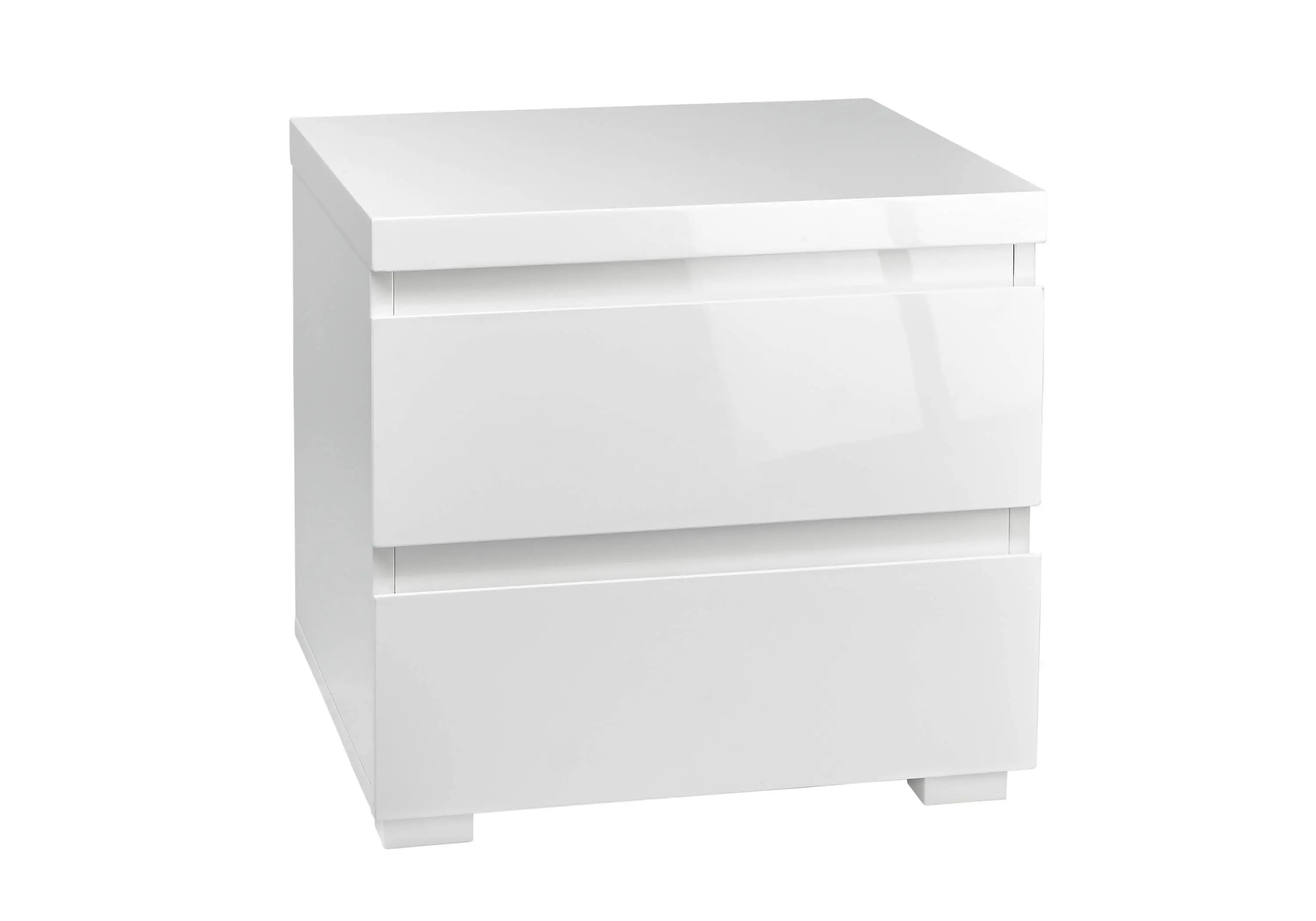 white bedside table