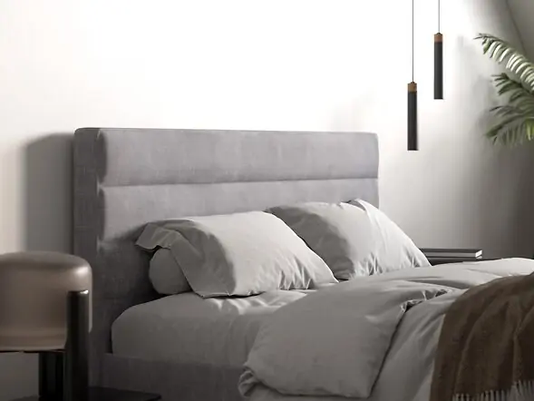 Flair Barnhill Linen Fabric Bed Silver
