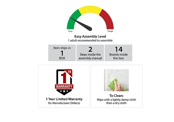 Novogratz Cache Metal Rolling Cart