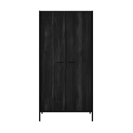 LPD Hoxton Black 2 Door Wardrobe
