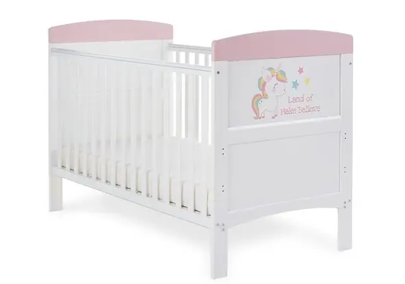 Obaby Grace Inspire Cot Bed & Under Drawer- Unicorn
