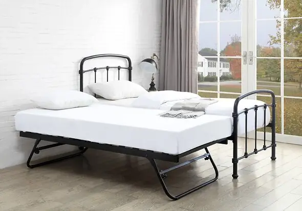 Flintshire Furniture Mostyn Black Metal Guest Bed