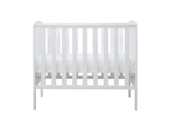 Ickle Bubba Coleby Space Saver Cot Classic style white finish 3 height positions open slatted sides