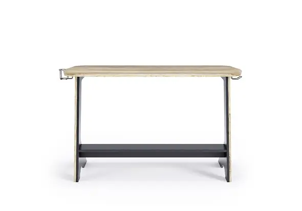 Alphason Jersey Black and Oak Finish Desk With Holders