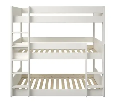 Noomi White Triple Stak Solid Wood Bunk Bed (FSC-Certified)
