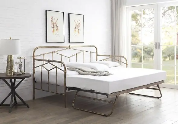Flintshire Furniture Axton Antique Bronze Metal Day Bed
