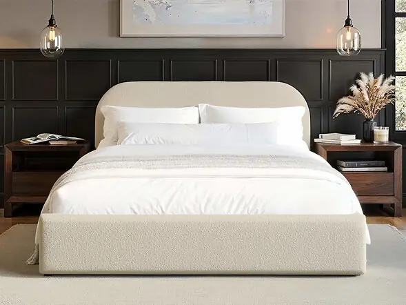 Flair Alba Ottoman Bed Cream Boucle